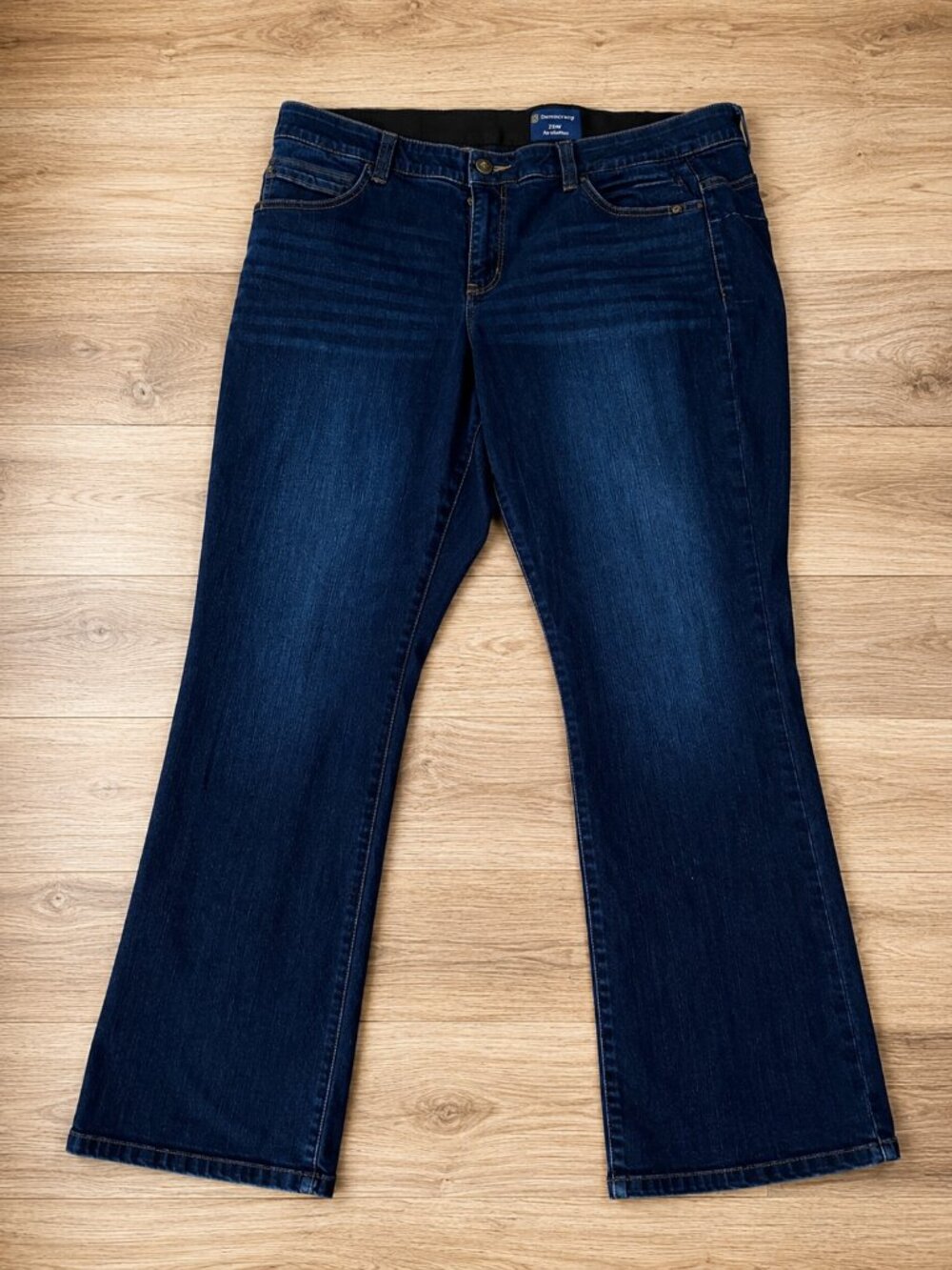 Democracy Ab"solution" Bootcut Jeans Women's Plus Size 22W Dark Wash Stretch Den